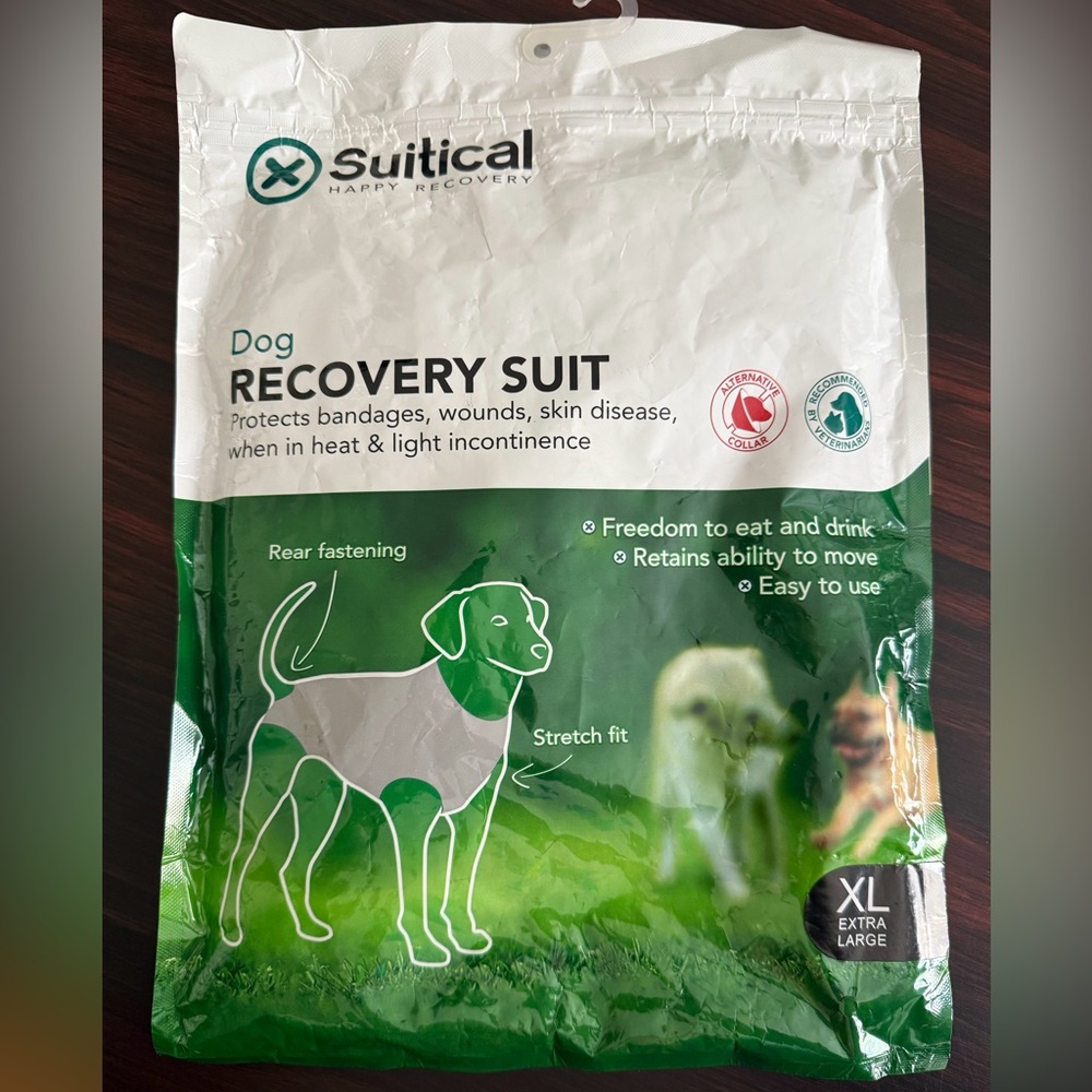 Suitical Dog Recovery Suit Size XL Cone Alternative Protects Wounds Skin Issues